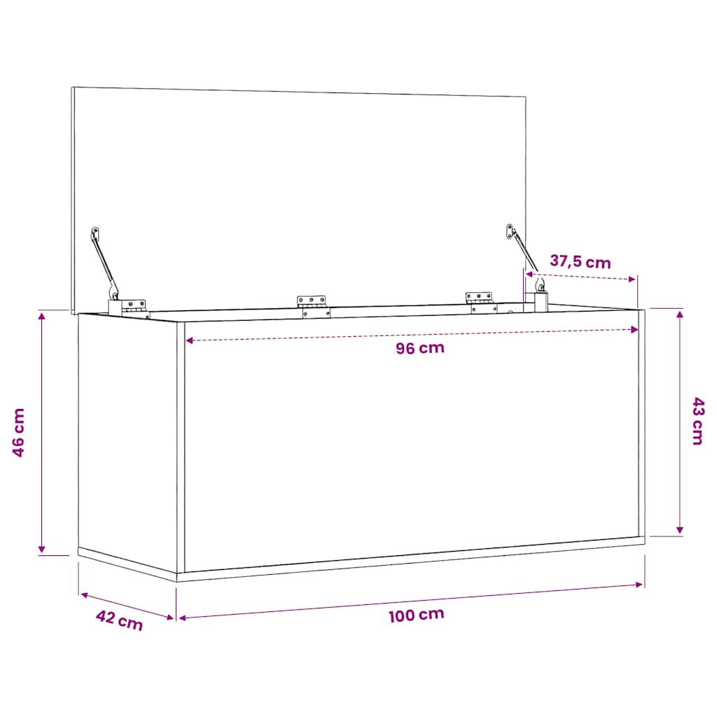 Storage Box | Smoked Oak | Engineered wood | Medium | Storage Box