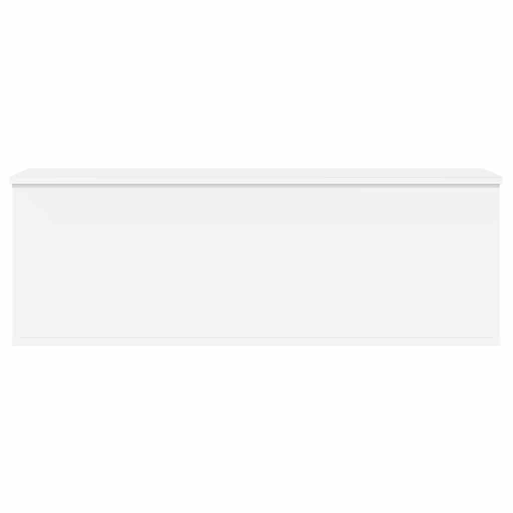 Storage Box White 102x35x35 cm Engineered Wood