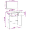 Dressing Table with Mirror Grey Sonoma 80x39x80 cm