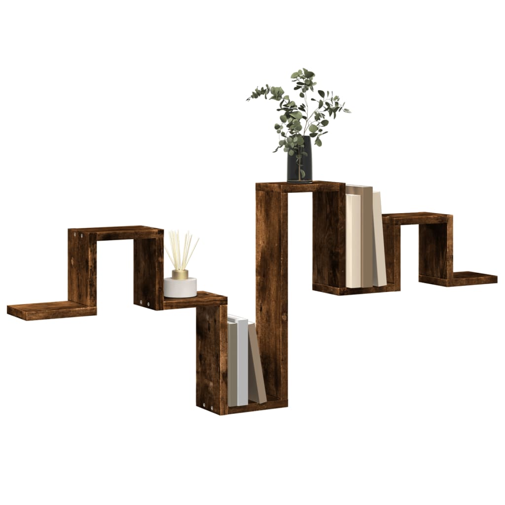 Wall Shelf Smoked Oak 104.5x10x43 cm Engineered Wood