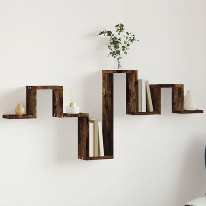 Wall Shelf Smoked Oak 104.5x10x43 cm Engineered Wood