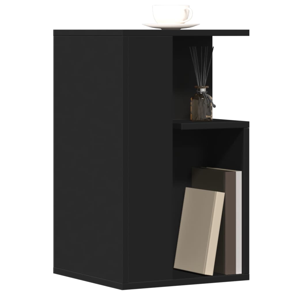 Side Table Black 35x35x60 cm Engineered Wood