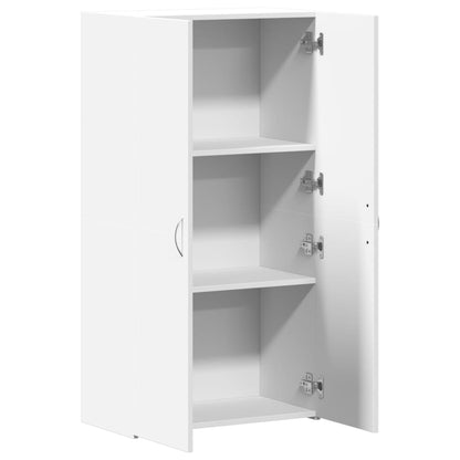 File Cabinet White 60x32x115 cm Engineered Wood