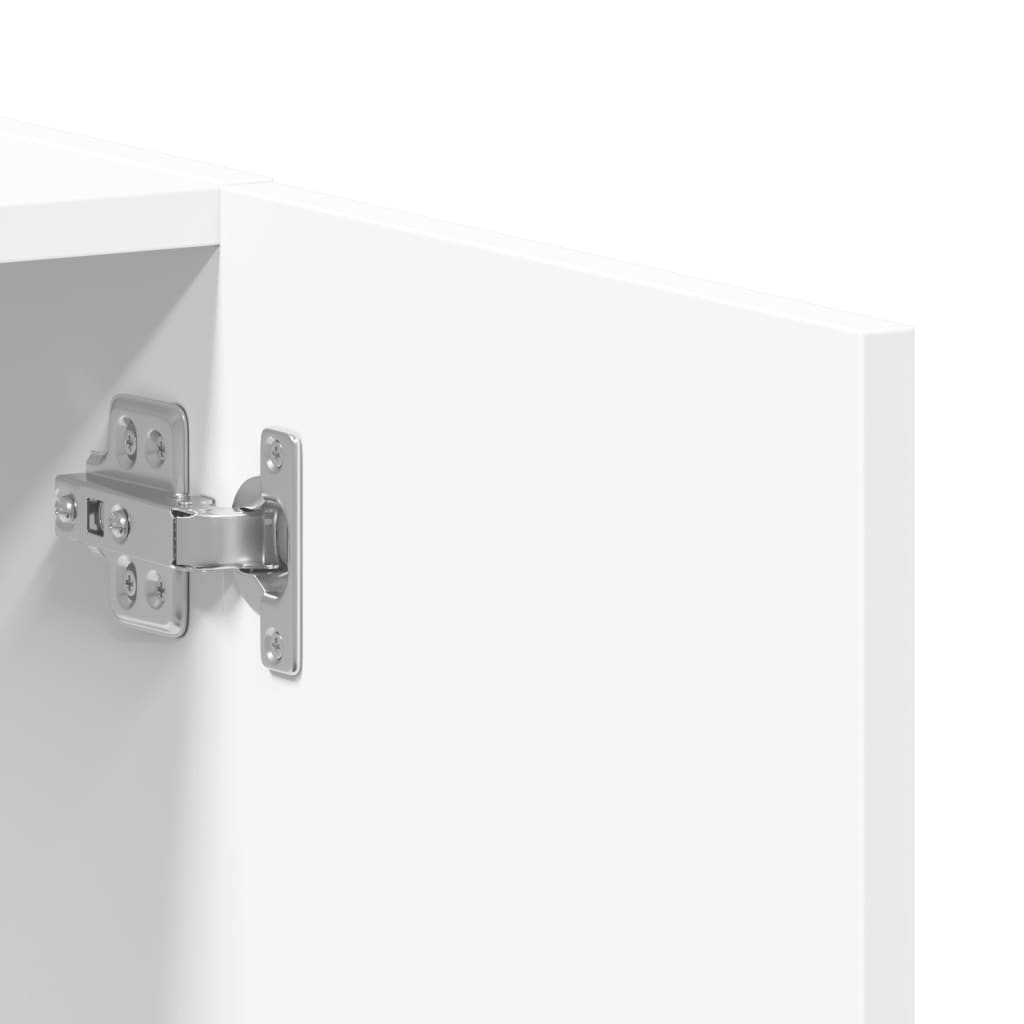 File Cabinet White 60x32x115 cm Engineered Wood