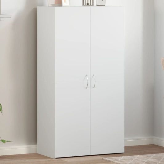 File Cabinet White 60x32x115 cm Engineered Wood