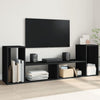 TV Cabinets 2 pcs Black 75x30x50 cm Engineered Wood