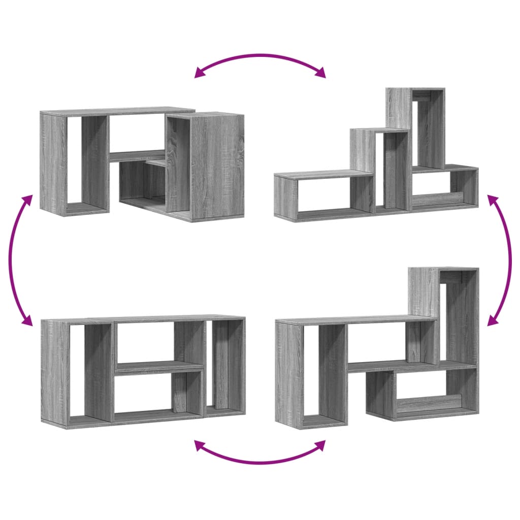 2 Piece TV Cabinet Set Grey Sonoma 75x30x50 cm Engineered Wood