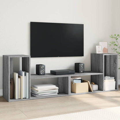 2 Piece TV Cabinet Set Grey Sonoma 75x30x50 cm Engineered Wood