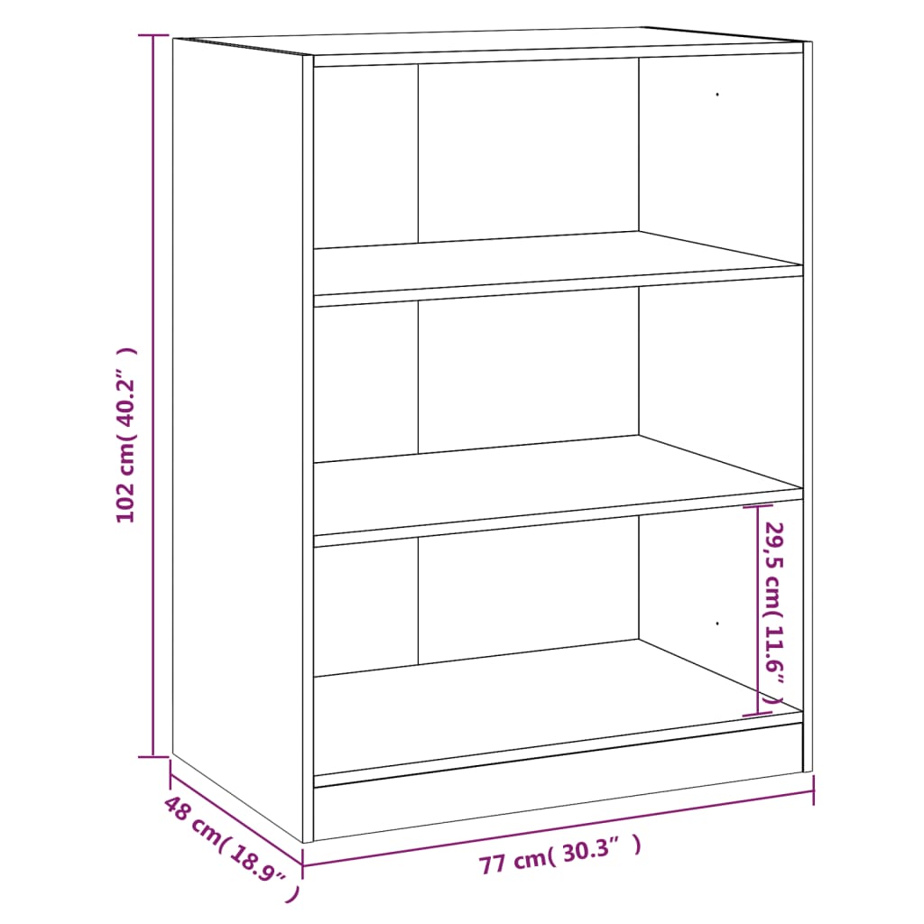 Wardrobe Smoked Oak 77x48x102 cm Engineered Wood