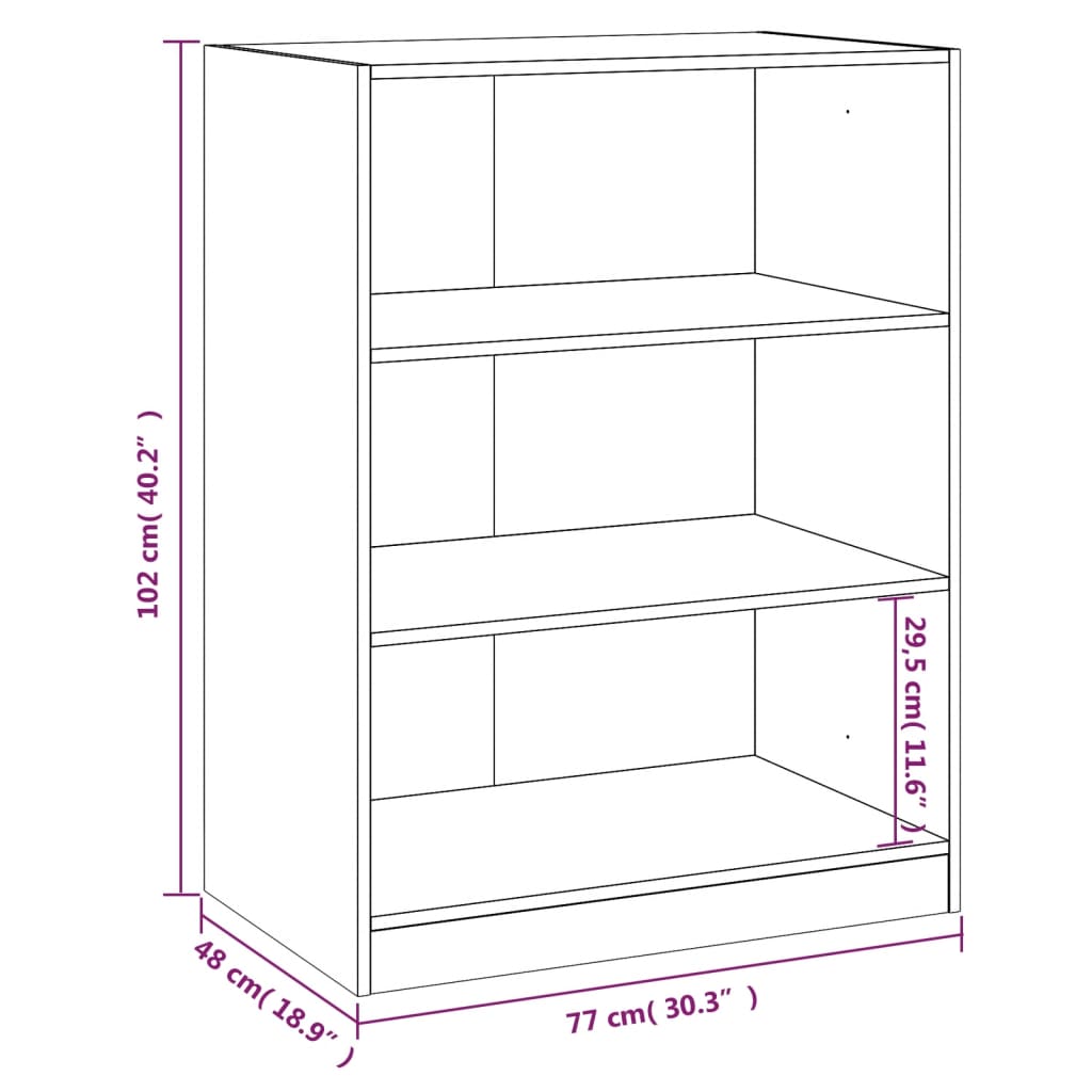 Wardrobe Grey Sonoma 77x48x102 cm Engineered Wood