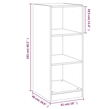 Wardrobe Concrete Grey 48x41x102 cm Engineered Wood