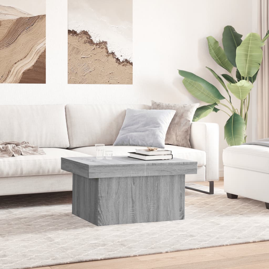 Coffee Table Grey Sonoma 80x55x40 cm Engineered Wood