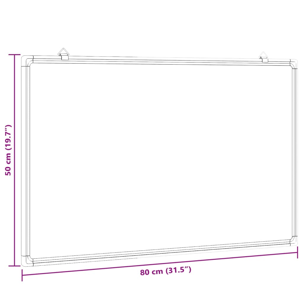 Magnetic Whiteboard 80x50x1.7 cm Aluminium