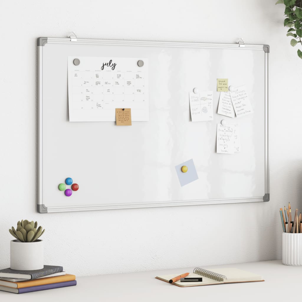 Magnetic Whiteboard 80x50x1.7 cm Aluminium