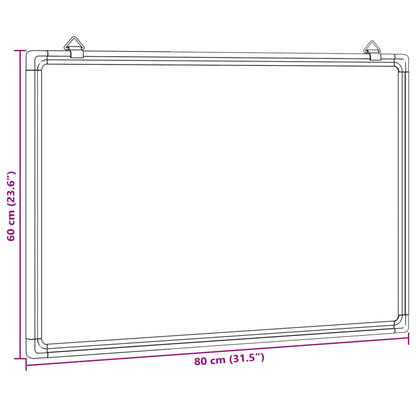 Magnetic Whiteboard 80x60x1.7 cm Aluminium