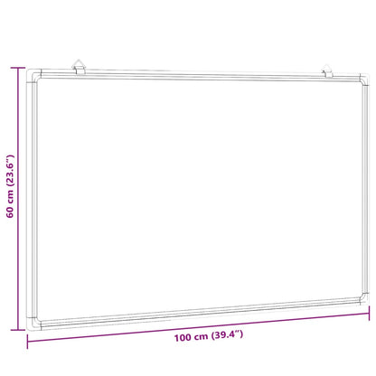 Magnetic Whiteboard 100x60x1.7 cm Aluminium