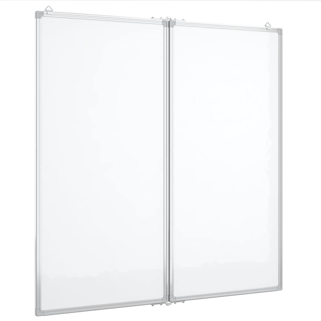 Magnetic Whiteboard Foldable 80x80x1.7 cm Aluminium