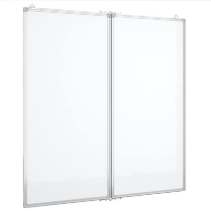 Magnetic Whiteboard Foldable 80x80x1.7 cm Aluminium
