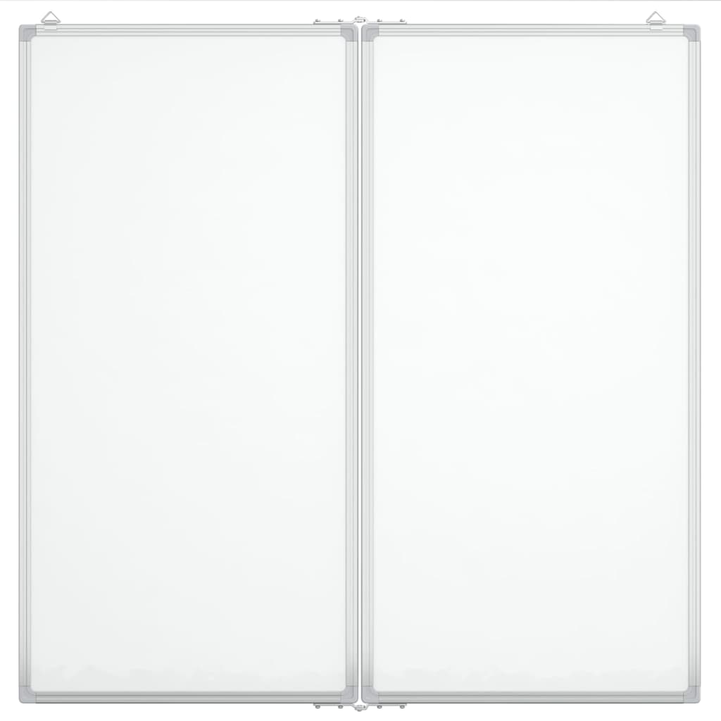 Magnetic Whiteboard Foldable 80x80x1.7 cm Aluminium