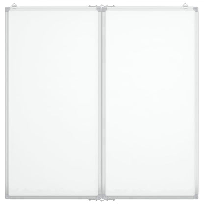 Magnetic Whiteboard Foldable 80x80x1.7 cm Aluminium