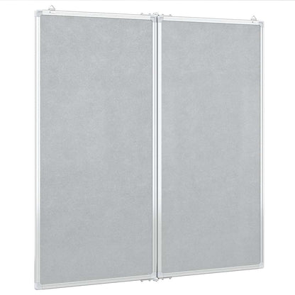 Magnetic Whiteboard Foldable 80x80x1.7 cm Aluminium