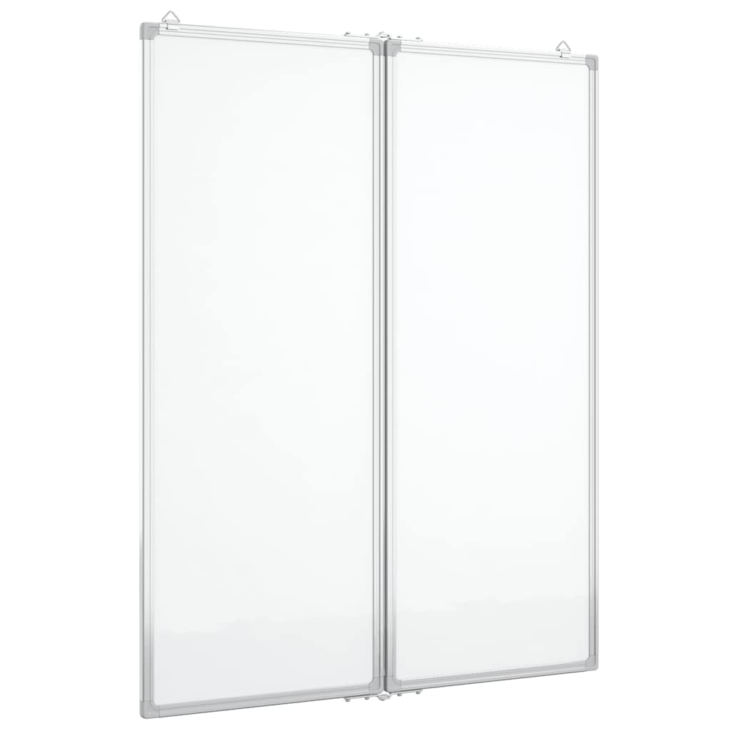 Magnetic Whiteboard Foldable 80x100x1.7 cm Aluminium