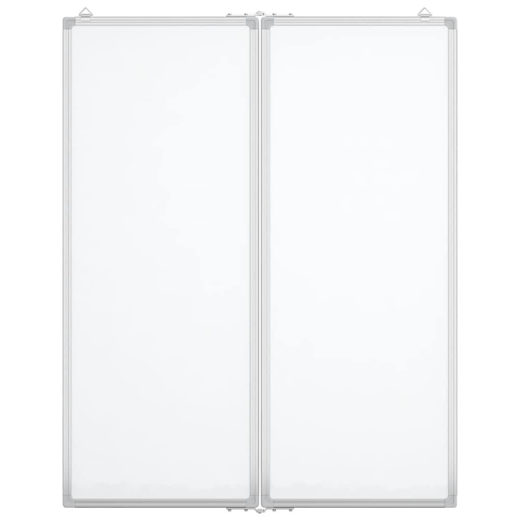 Magnetic Whiteboard Foldable 80x100x1.7 cm Aluminium