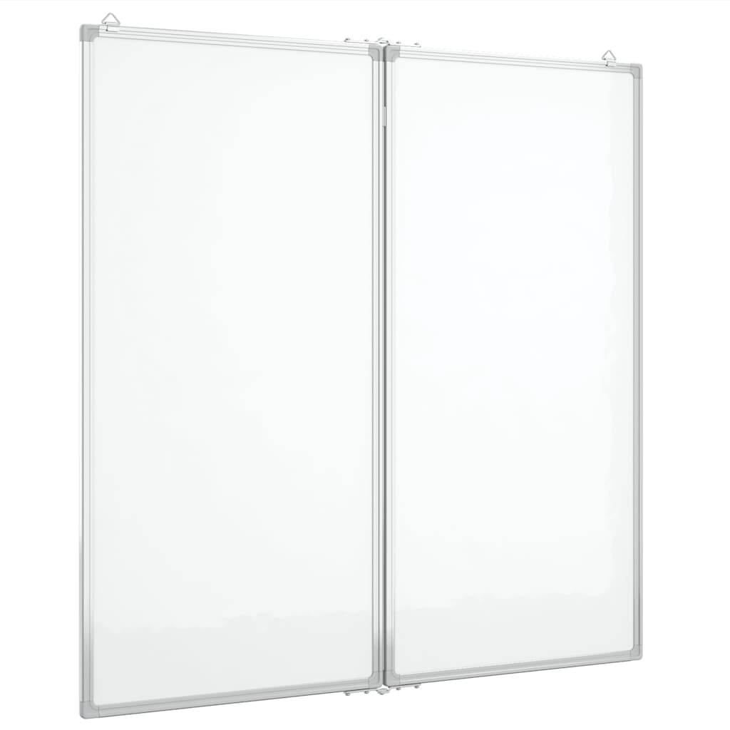 Magnetic Whiteboard Foldable 100x100x1.7 cm Aluminium