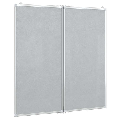 Magnetic Whiteboard Foldable 100x100x1.7 cm Aluminium