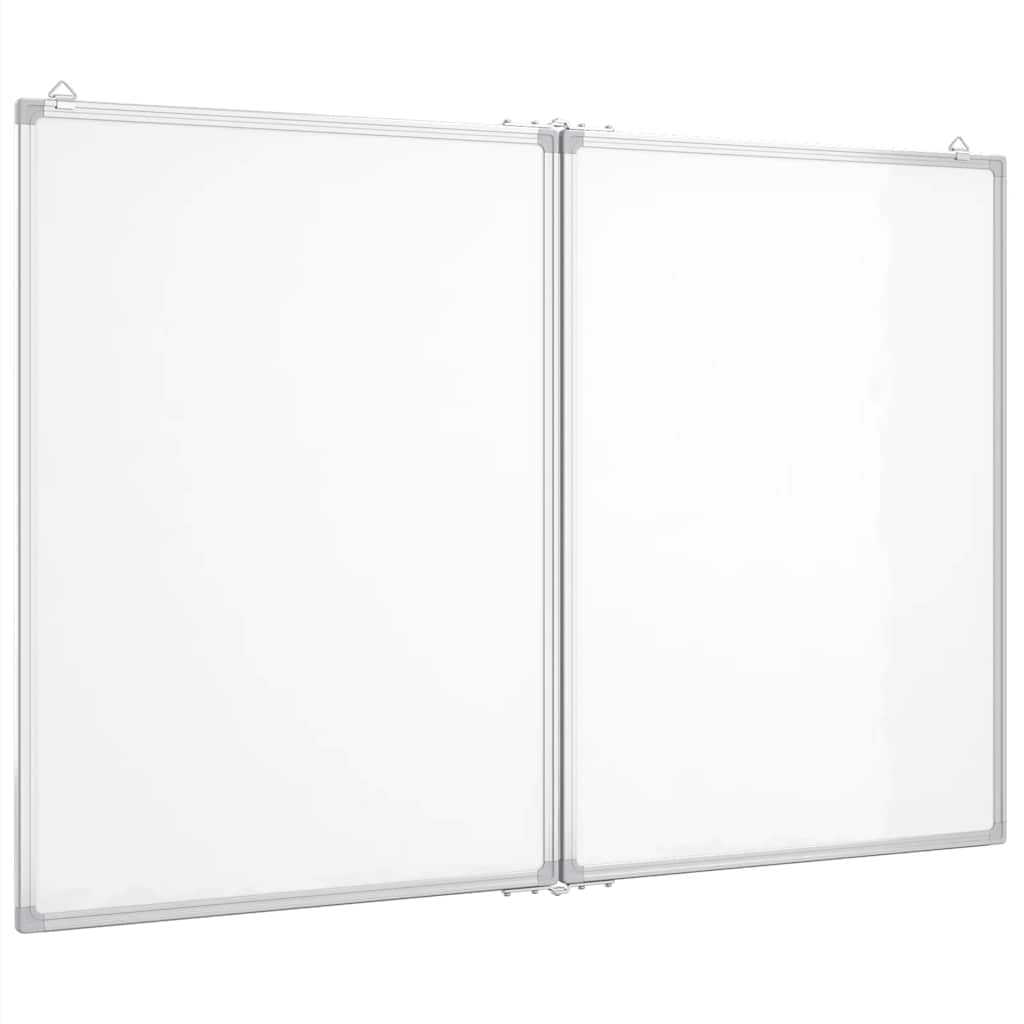 Magnetic Whiteboard Foldable 120x100x1.7 cm Aluminium