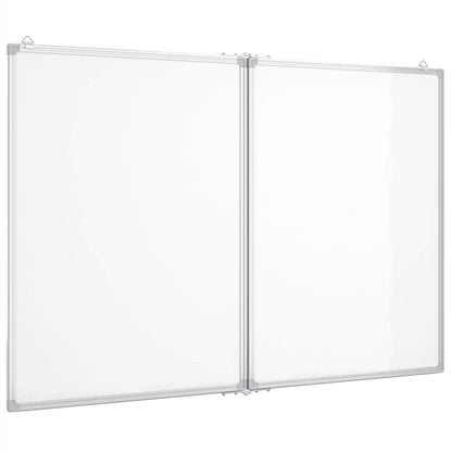 Magnetic Whiteboard Foldable 120x100x1.7 cm Aluminium