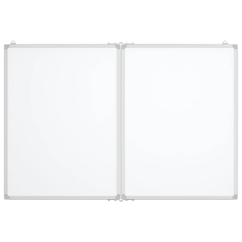 Magnetic Whiteboard Foldable 120x100x1.7 cm Aluminium