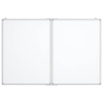 Magnetic Whiteboard Foldable 120x100x1.7 cm Aluminium