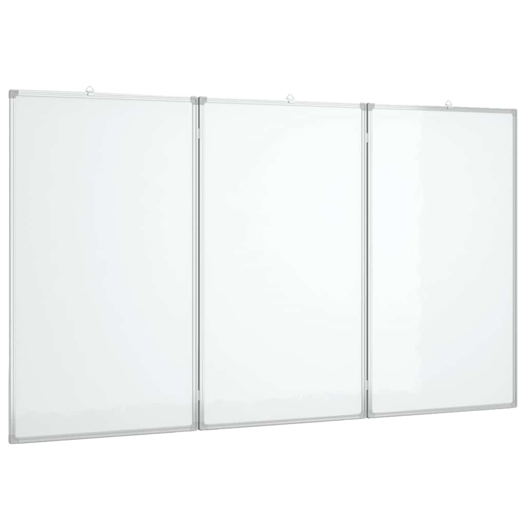 Magnetic Whiteboard Foldable 180x80x1.7 cm Aluminium