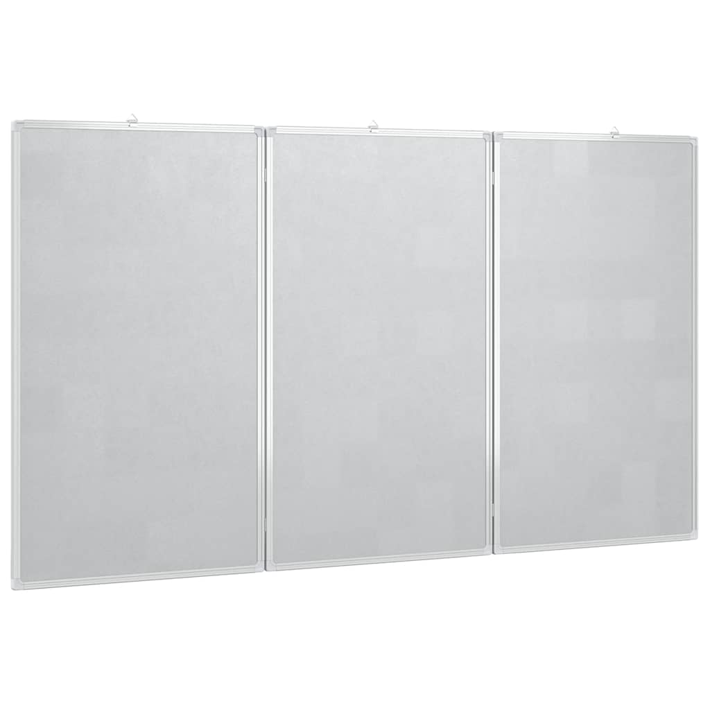 Magnetic Whiteboard Foldable 180x80x1.7 cm Aluminium