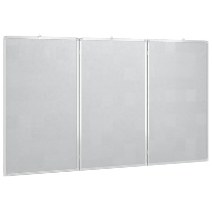 Magnetic Whiteboard Foldable 180x80x1.7 cm Aluminium