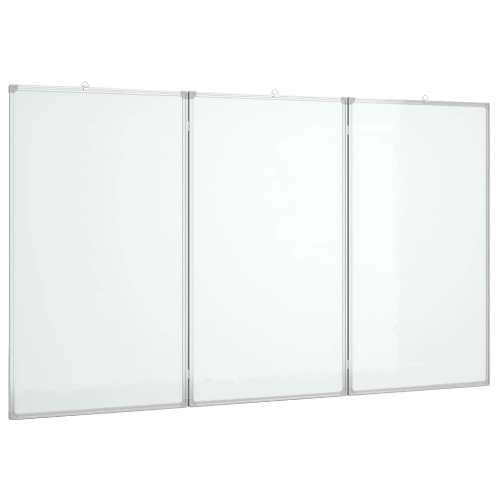 Magnetic Whiteboard Foldable 180x100x1.7 cm Aluminium