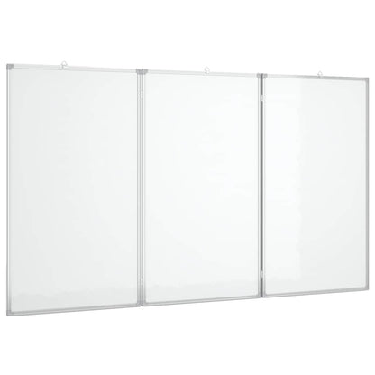 Magnetic Whiteboard Foldable 180x100x1.7 cm Aluminium