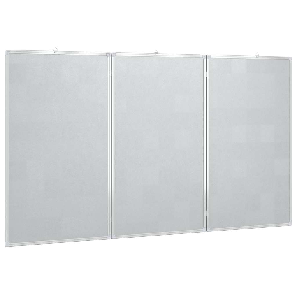 Magnetic Whiteboard Foldable 180x100x1.7 cm Aluminium