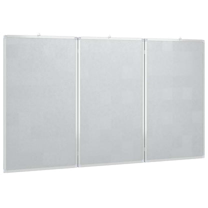 Magnetic Whiteboard Foldable 180x100x1.7 cm Aluminium