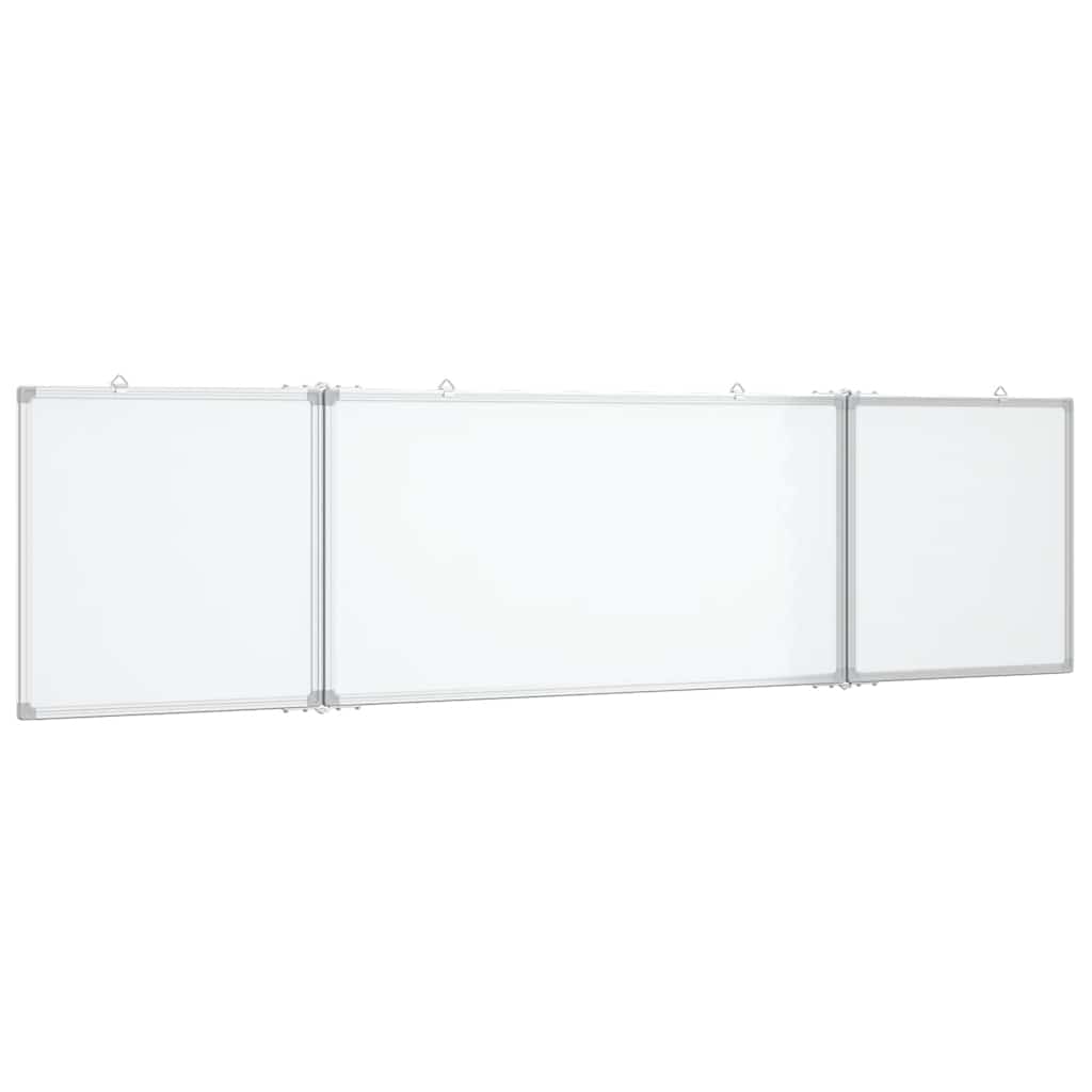 Magnetic Whiteboard Foldable 160x40x1.7 cm Aluminium