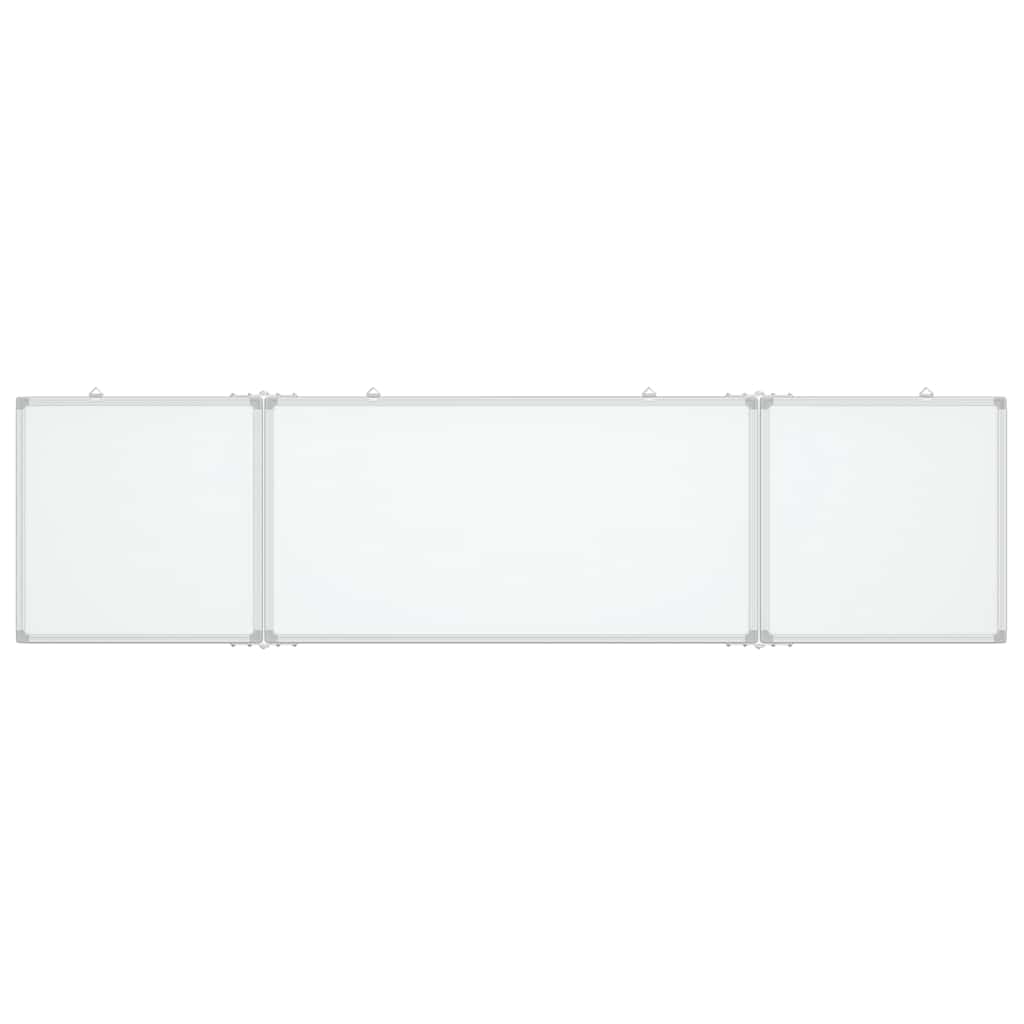 Magnetic Whiteboard Foldable 160x40x1.7 cm Aluminium
