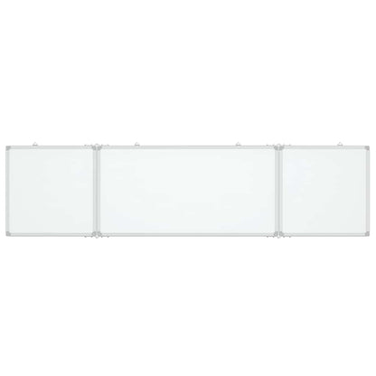 Magnetic Whiteboard Foldable 160x40x1.7 cm Aluminium