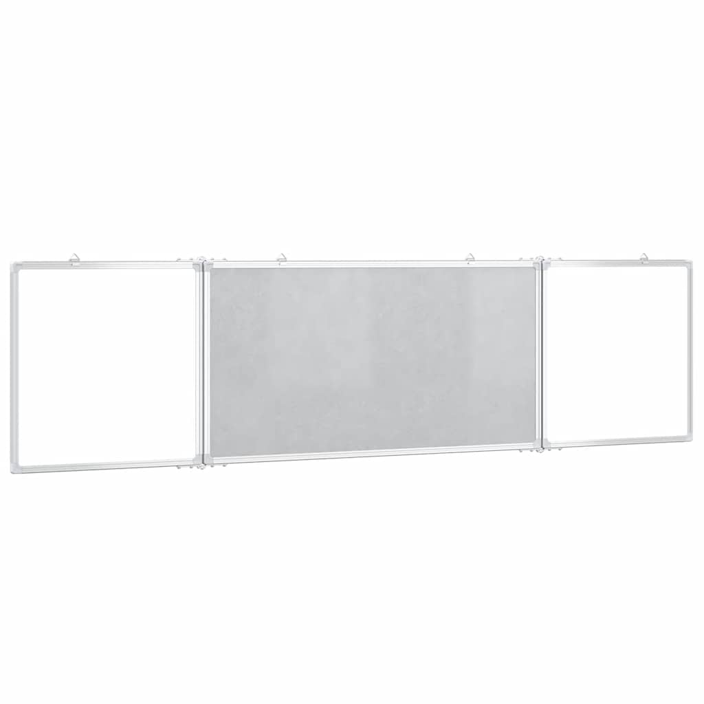 Magnetic Whiteboard Foldable 160x40x1.7 cm Aluminium