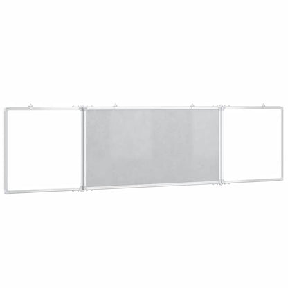 Magnetic Whiteboard Foldable 160x40x1.7 cm Aluminium