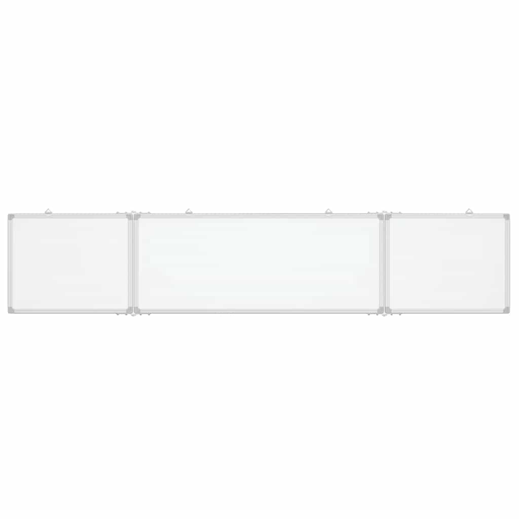 Magnetic Whiteboard Foldable 200x40x1.7 cm Aluminium