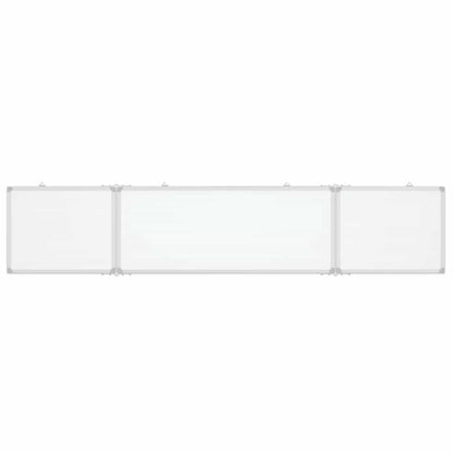 Magnetic Whiteboard Foldable 200x40x1.7 cm Aluminium