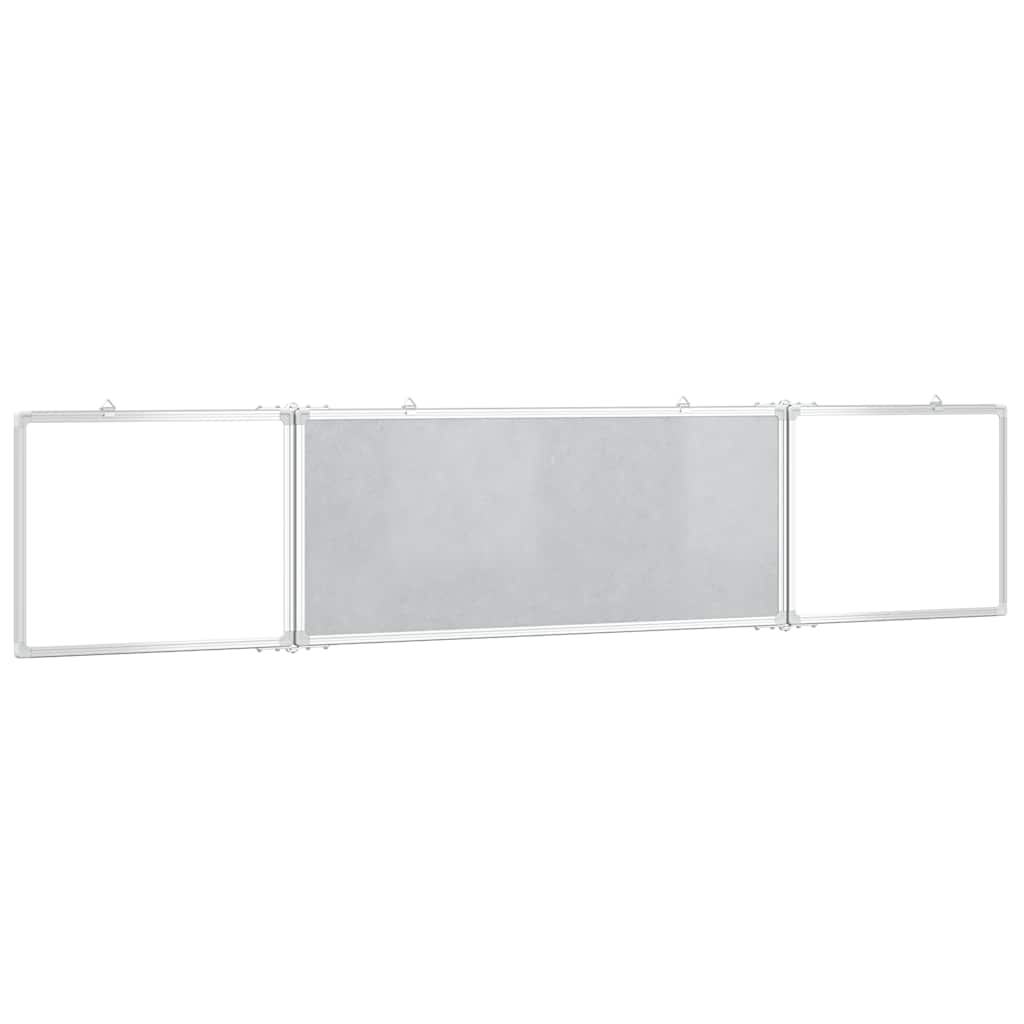 Magnetic Whiteboard Foldable 200x40x1.7 cm Aluminium