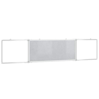 Magnetic Whiteboard Foldable 200x40x1.7 cm Aluminium