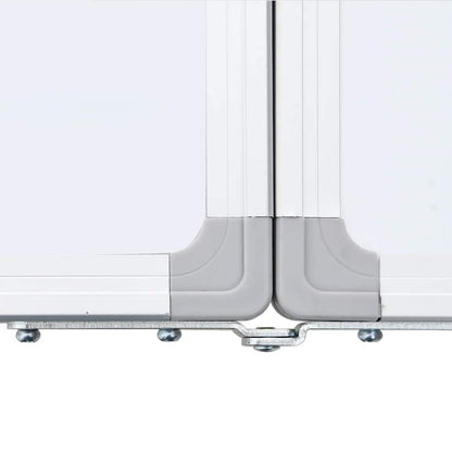 Magnetic Whiteboard Foldable 200x40x1.7 cm Aluminium